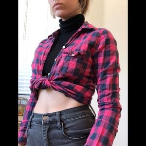 Classic pink Hollister flannel